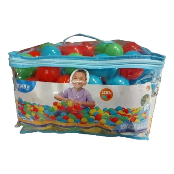 Pack X 100 Pelotas Plástico Para Niños +1 Año Colores Surtid