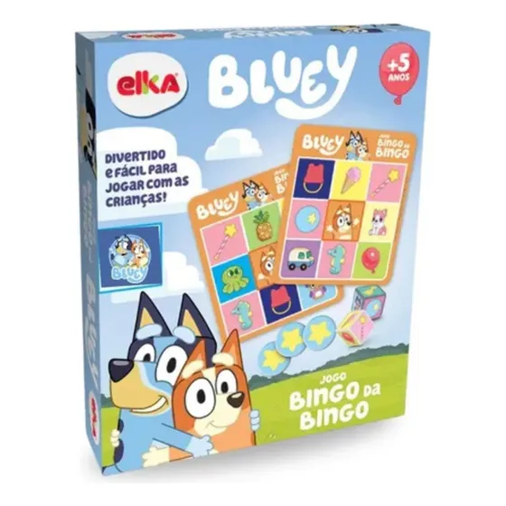 Juego De Bingo De Bingo Infantil 4 Tableros Bluey Elka Celeste