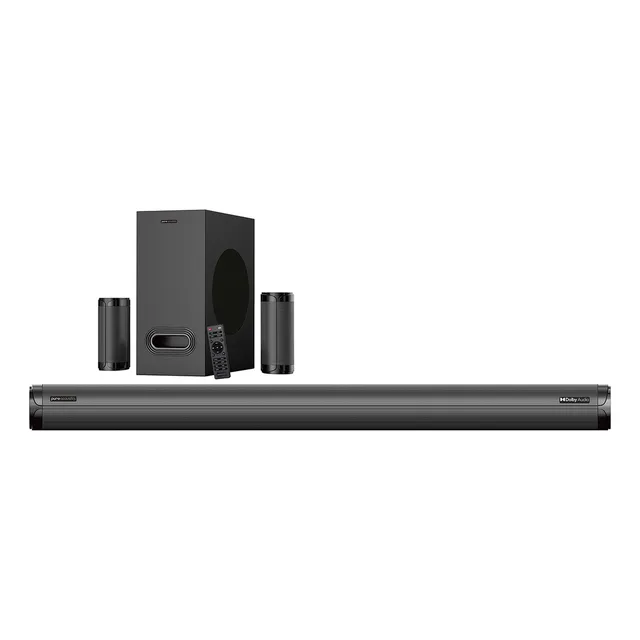Barra De Sonido Pure Acoustics para Smart TV Con Subwoofer y bocinas Bluetooth 210w Cine en casa