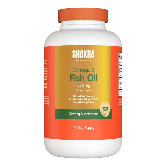 Shakra Fish Oil Omega 3 1200 Mg 120 Sotfgels Sabor Natural
