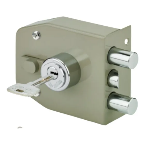Cerradura Chapa Sobreponer Tover Pintada Gris S100p