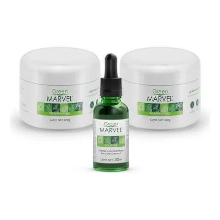 2 Pack Green Marvel De 120 Gr + Booster Concentrado Natural Mentol