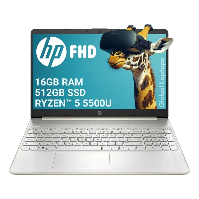 Laptop Hp 15-ef2357 Amd Ryzen 5 5500u 16gb Ram 512gb Ssd Fhd Color Dorado - Excelente (Reacondicionado)