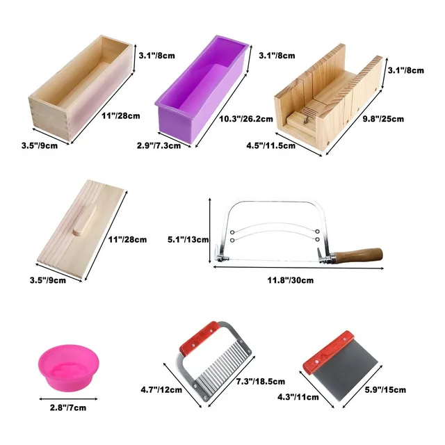 Tysun Kit 9 Repuesto Para Hacer Jabon Molde Rectangular