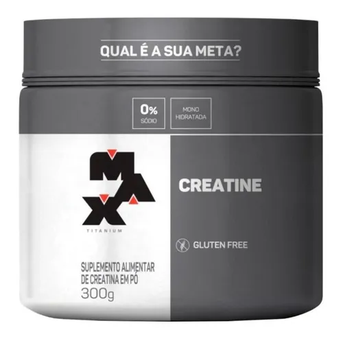 Creatina 300gr Max Titanium De Massa Força Resistência Sabor Sem sabor