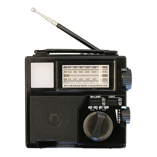 Linterna Solar Portátil Multibanda Con Radio Fm, Bluetooth