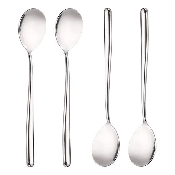 Cuchara Acero Inoxidable Mango Largo Sopa Gran Circulo Juego