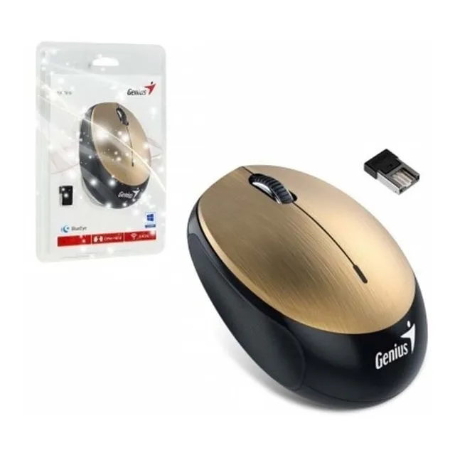 MOUSE INALÁMBRICO RECARGABLE GENIUS NX-9000BT GOLD
