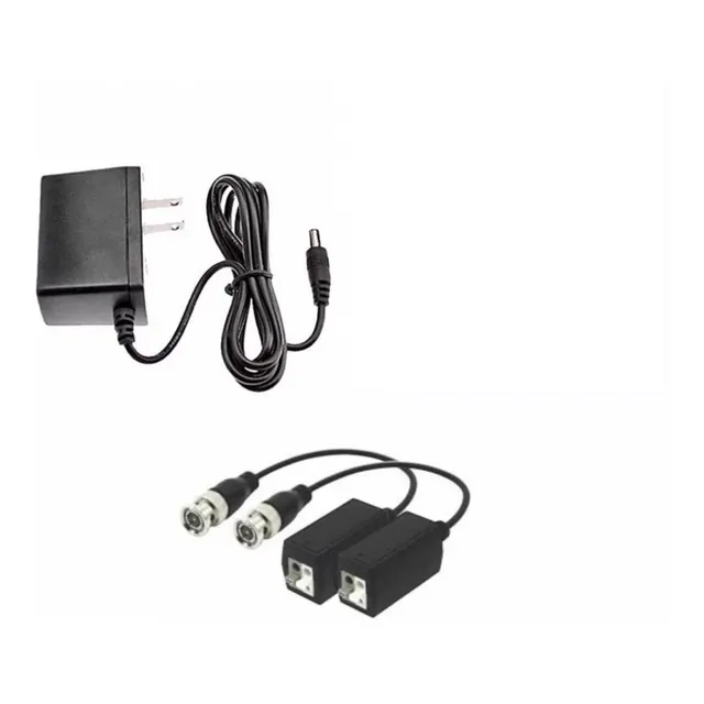 Fuente De Voltaje 12 Voltios 1 Amperio + Vídeo Balun Hd 1080