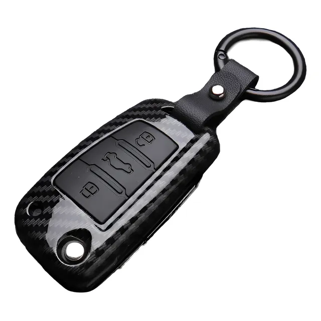 Capa Chave Audi Fibra Carbono Chaveiro A3 A4 A6 Tt 8l 8p Q3