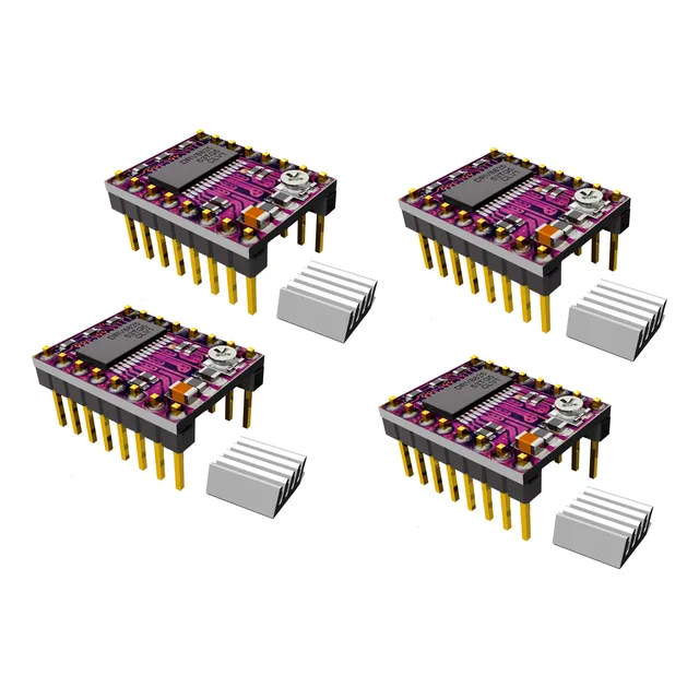 4 Pzas Driver Drv8825 Motor Pasos 3d Cnc Arduino + Disipador
