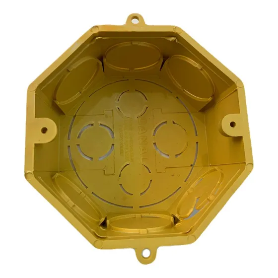 30 Caixinha De Luz Pvc P/ Laje Octogonal 4x4 Embutir Amarelo