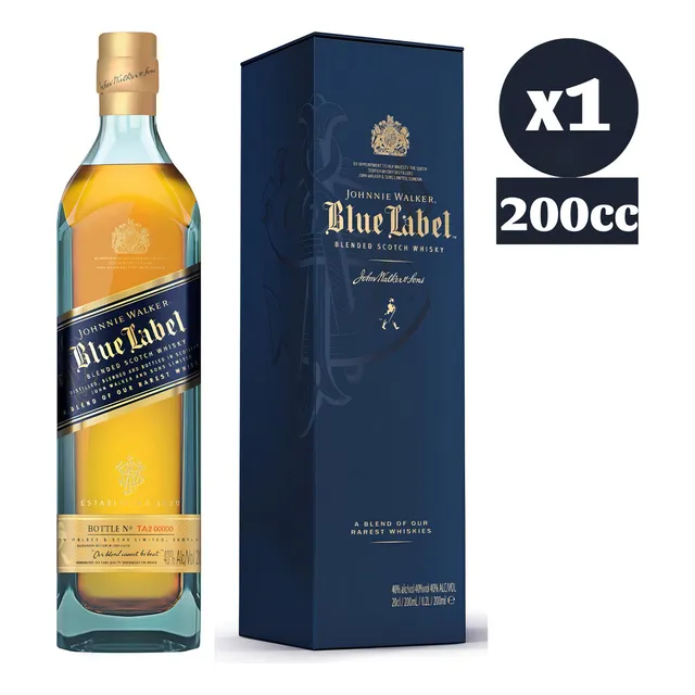 Botellin Whisky Johnnie Walker Blue Label 200cc