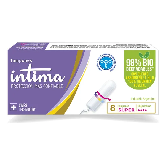 Tampones Femeninos Intima Super X 8 Unidades (digitales)