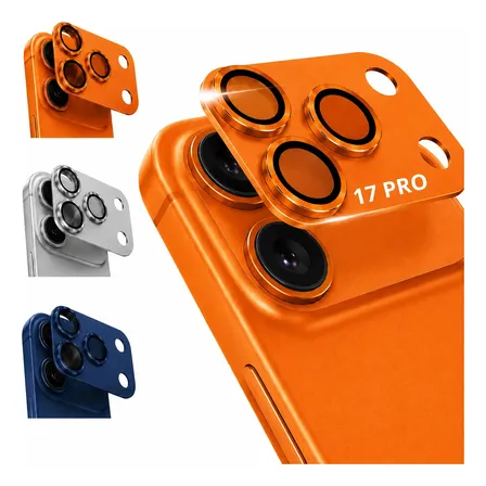 Película Para iPhone 17 Pro Pro Max Proteção De Lente Câmera iPhone 17 Pro Laranja