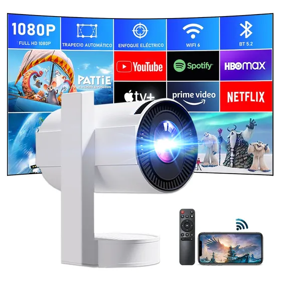 Bigview Mini Proyector Z11 Proyector Profesional 4k Wifi Blanco 110 V/220 V Portátil Smart Tv 2gb+8gb 3000lm Color Blanco