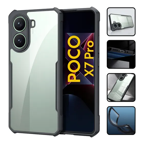 Funda Para Poco X7 Pro 5g Transparente Antigolpes Con Mica