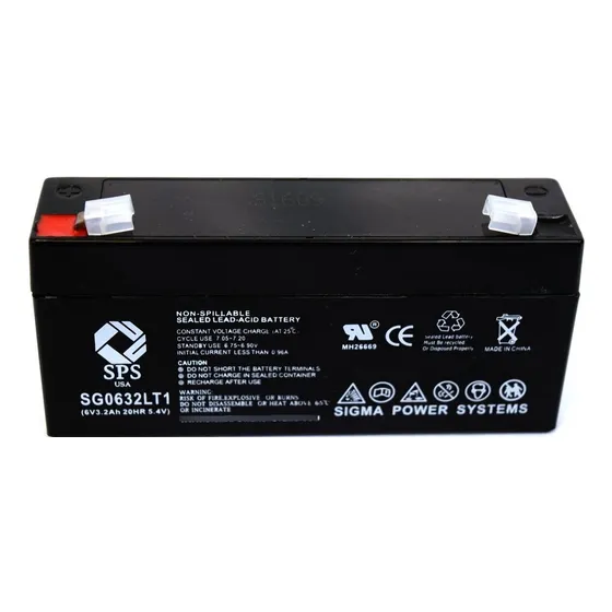 Sps Marca 6 V 3.2 Ah Termina Lt1 Bateria Repuesto Fof Ge Cr