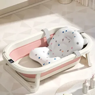 Mapaseg BBT064 Banheira Infantil De Banho Dobrável + Flutuador Cor Rosa