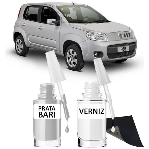 Tinta Tira Risco E Retoque Automotiva Novo Uno Prata Bari
