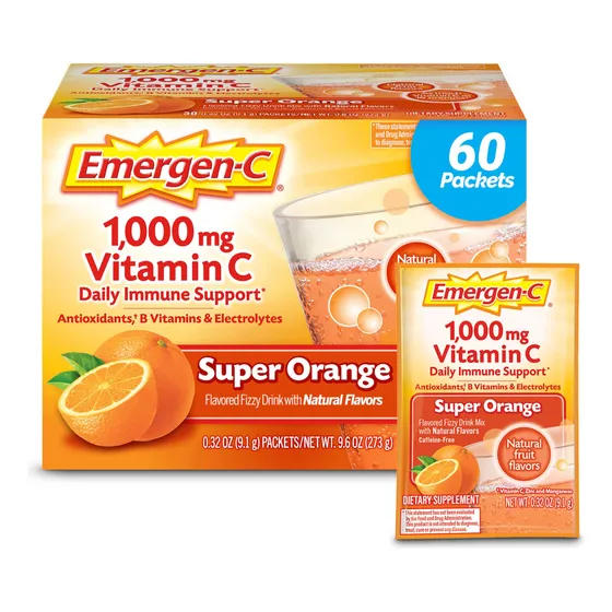 Suplemento Emergen-c De 1000 Mg De Vitamina C En Polvo Con Z