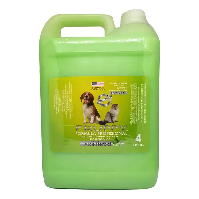 Shampoo Acondicionador Hipoalergénico Perros Y Gatos Fruppy Fragancia Aloe Vera