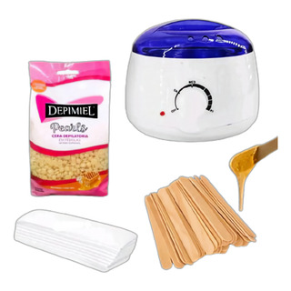 Kit Panela Aquecedora Mais Cera Depilatória 200g Depimiel Kit Panela Aquecedora Mais Cera Depilatória 200g Depimiel