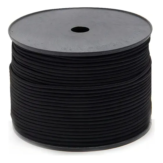 Elástico São José Colombe Roliço 20r Nº30 3mm Preto 100mts Desenho Do Tecido Liso