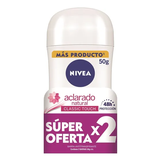 Oferta Desodorate Nivea Aclarado Natural Barra X 2und X 50g