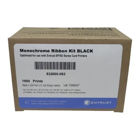 Ribbon Datacard Preto Sd160/260/360/35 * 532000-053 1500 Imp