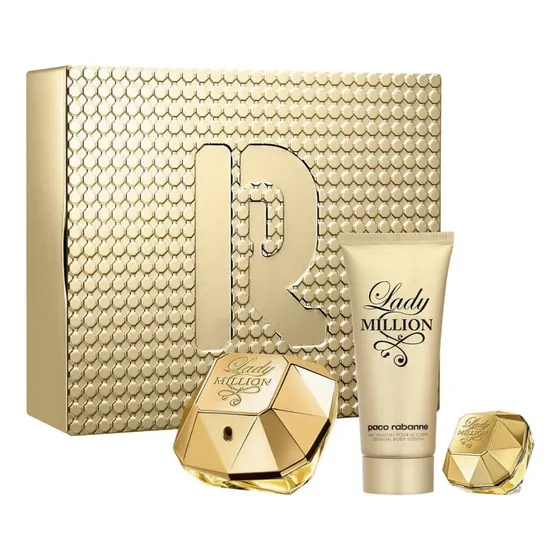 Set Paco Rabanne Lady Million Edp 80ml + Loción 100ml + Mi