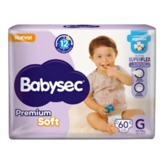 Babysec Premium Soft Pañales Descartables Los Talles Género Sin género Tamaño Grande (G)