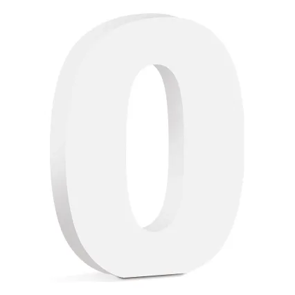 Números Residencial Casa Aço Inox Branco 20 Cm Corte A Laser