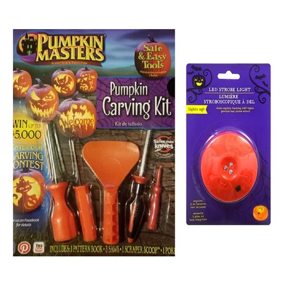 Pumpkin Masters Juego Para Cortar Calabaza (kit Parpadeo Luz