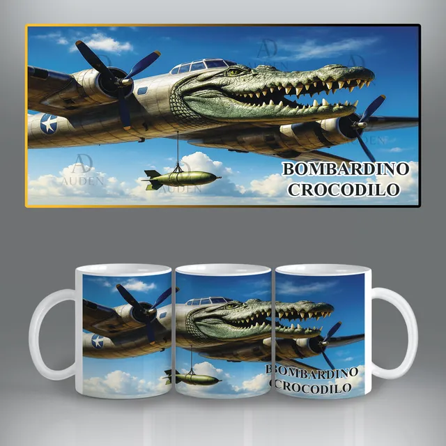 Taza Cerámica Importada Italian Brainrot - Tralalero Y Más