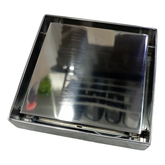 Eup Rejilla Desague Decorativa  Cuadrada 10x10 Cromada