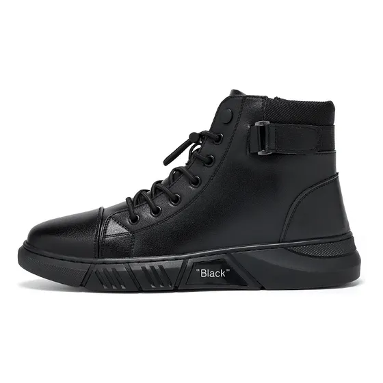 Botas Altas De Cuero Cómodas A La Moda Para Hombre