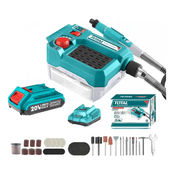 Mini Amoladora Grinder 20v + 40 Accesorios Total Tmgli20011