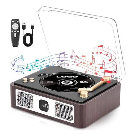 Leitor De Cd Bluetooth Portátil Retro Suporta Cd/dvd/usb/mp3 Marrom