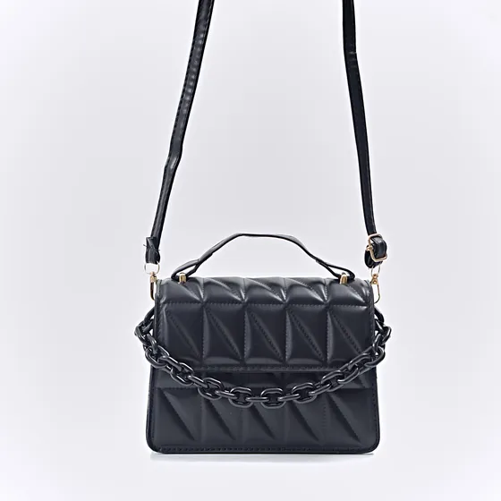 Mini Bag Tresher Bandolera Cartera Eco Cuero Cadena Acrílica