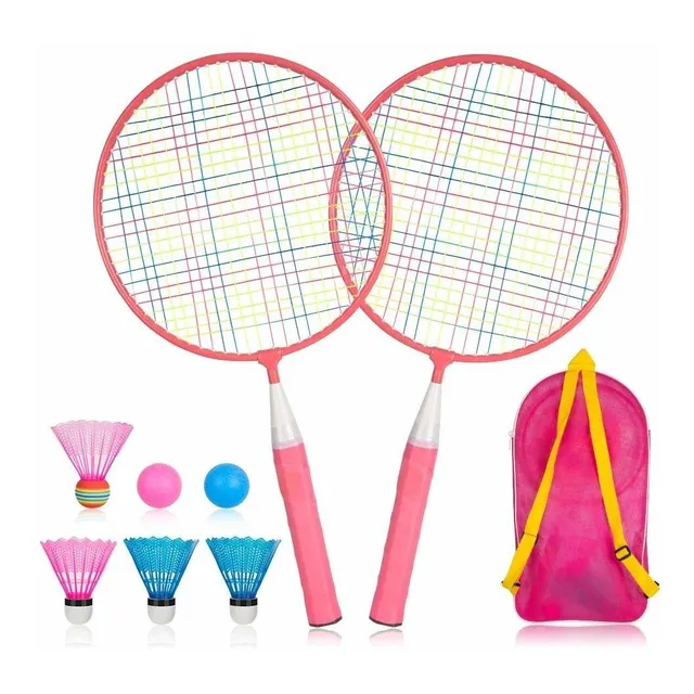 Juego Raqueta Badminton Para Niño 1 Par Ligero Robusto 4