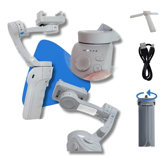 Estabilizador Celular Profissional Gimbal 3 Eixos Dobrável