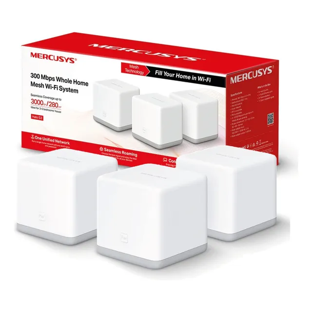 Access Point Mesh Wifi System Mercusys Halo S3 300mbps Pack 