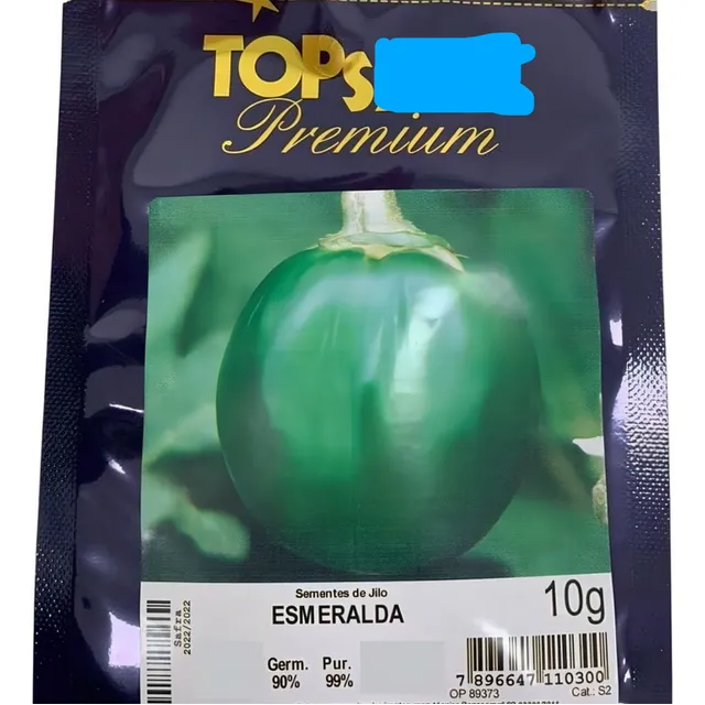 Semente De Jiló Esmeralda Tops 1000 Sementes Premium - 