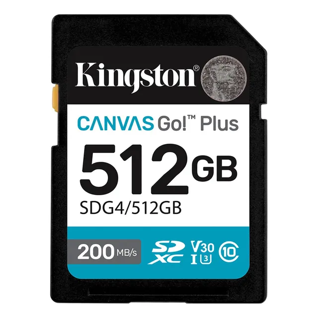 Memoria Sd Kingston 512 Gb Canvas Go Plus Sdg4/512gb 200mb/s