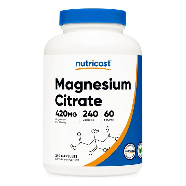 Original Citrato De Magnesio Nutricost 420mg