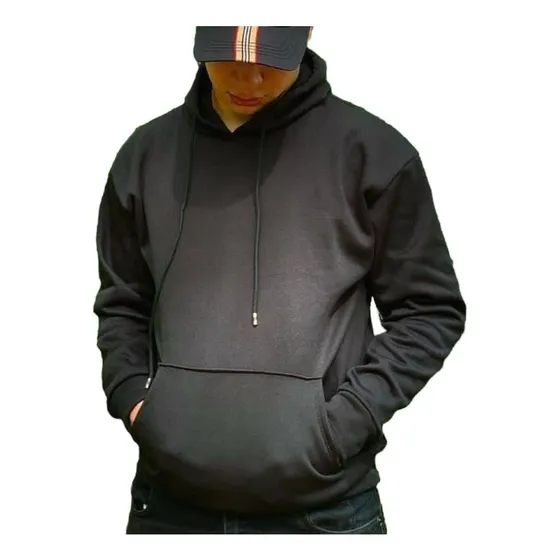 Sueter Con Capucha Tela De Mono Unicolor Plus