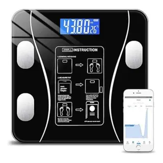 Balança Titanium Digital Bioimpedùncia Bluetooth Cor Preto 2 Pilhas Aaa Balança Titanium Digital Bioimpedùncia Bluetooth Cor Preto 2 Pilhas Aaa
