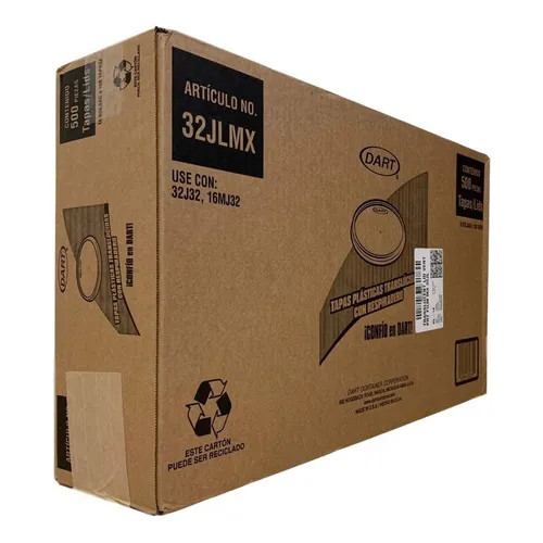Tapa Plástica Para Vaso Con Respiradero Dart 32jl 500 Piezas