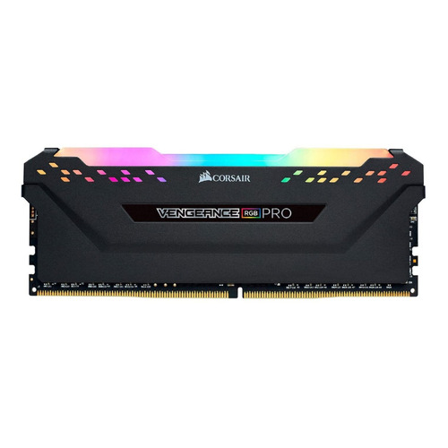 Memoria RAM Vengeance RGB Pro gamer color negro  16GB 2 Corsair CMW16GX4M2C3200C16